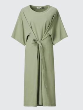 Uniqlo 3Way Seersucker Short-Sleeve Dress, S